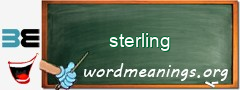 WordMeaning blackboard for sterling